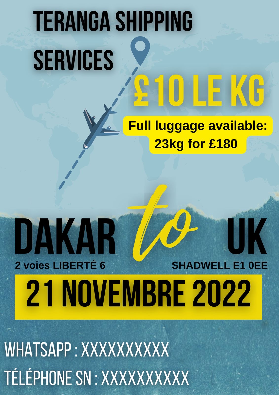 Affiche Teranga shipping services